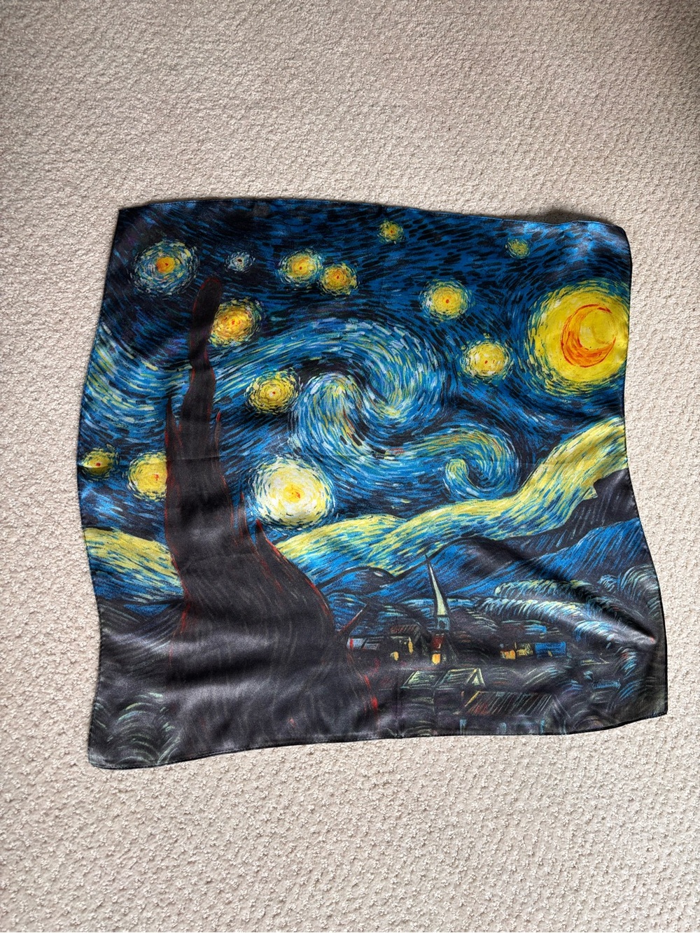 Silk Van Gogh Starry Night Scarf